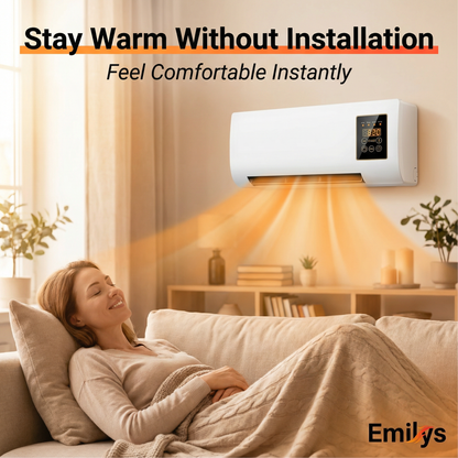 Emilys Portable Space Heater - Side Profile Compact Design with Carry Handle